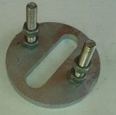 Flens Ø120 × 10 mm – med 2 rustfrie M12 × 80 mm bolter