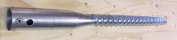 Åpen jordskrue Ø68/31 × 600 mm – innvendig Ø63 mm