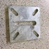 Montasjeplate 120 × 120 × 8 mm – M16/M20