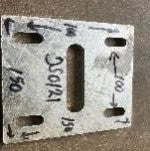 Montasjeplate 150 × 150 × 8 mm – M16