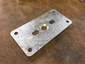 Montasjeplate 200 × 100 × 10 mm – forsenket Ø16 mm senterhull