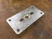 Montasjeplate 200 × 100 × 10 mm – forsenket Ø16 mm senterhull