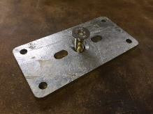 Montasjeplate 200 × 100 × 10 mm – forsenket Ø16 mm senterhull