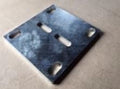Montasjeplate 200 × 220 × 10 mm – dobbelspor 18 × 57 mm