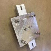 Montasjeplate 350 × 350 × 8 mm til dobbeltbeslag