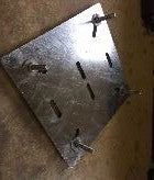 Montasjeplate 350 × 350 × 8 mm til dobbeltbeslag