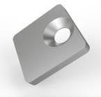 Støtteplate 60 × 60 × 10 mm – med forsenket M16 × 40 mm bolt