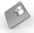 Støtteplate 60 × 60 × 10 mm – med forsenket M16 × 40 mm bolt